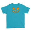 scary pumpkin face halloween Youth Tee