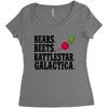 bears beets battlestar galactica Women's Triblend Scoop T-shirt