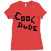 cool dude 2 Ladies Fitted T-Shirt