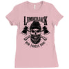 lumberjack skull Ladies Fitted T-Shirt