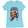 brain drain fox Ladies Fitted T-Shirt