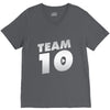 team 10 silver V-Neck Tee