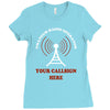 amateur ham radio callsign antenna Ladies Fitted T-Shirt