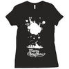 christmas icons with snow Ladies Fitted T-Shirt
