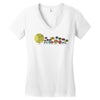 planetary chatter vectorized Women's V-Neck T-Shirt