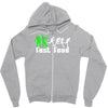 zombie fast food  funny Zipper Hoodie