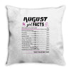 August Girl Facts Leo Throw Pillow