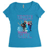 uncle of the birthday girl Women's Triblend Scoop T-shirt
