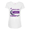 i love someone with pancreatic cancer to the moon &amp; back to infinity Maternity Scoop Neck T-shirt