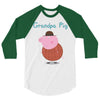 peppa pig grandpa pig 3/4 Sleeve Shirt
