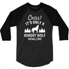 chill hungry wolf 3/4 Sleeve Shirt