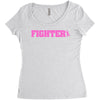 fighter breast cancer Women's Triblend Scoop T-shirt