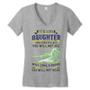 mess with my daughter and from a place Women's V-Neck T-Shirt