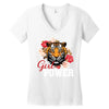 Girl Power White Write Women's V-Neck T-Shirt