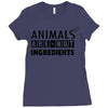Animals Are Not Ingredients Ladies Fitted T-Shirt