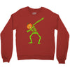 pumpkin skeleton dabbing Crewneck Sweatshirt
