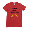 down with homework Ladies Fitted T-Shirt