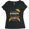i'm not a widow i'm a wife to a husband with wings Women's Triblend Scoop T-shirt