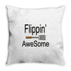 flippin awesome cooking greeting Throw Pillow