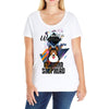 who loves german shepherd Ladies Curvy T-Shirt