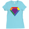 Rainbow LGBT Diamond Ladies Fitted T-Shirt