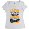 My Daughter Is Super Awesome Her Stepmom Women's Triblend Scoop T-shirt
