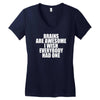 brains are awesome i wish everybody had one Women's V-Neck T-Shirt