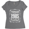 vintage made in 1985 perfectly aged a living legend Women's Triblend Scoop T-shirt