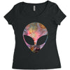 Psychic Alien Galaxy Women's Triblend Scoop T-shirt