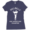 hillbilly hog wrestling champ Ladies Fitted T-Shirt