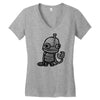 sad robot Women's V-Neck T-Shirt