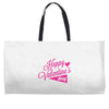 happy valentine's day Weekender Totes