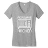 microwave hacker Women's V-Neck T-Shirt