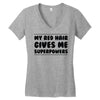 red head hair Women's V-Neck T-Shirt
