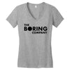 the boring company black logo Women's V-Neck T-Shirt