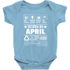 Born In April Baby Onesie