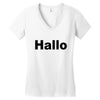 hallo Women's V-Neck T-Shirt