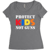 protect kids not guns Women's Triblend Scoop T-shirt