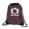 oh snap camera Drawstring Bags