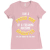 i'm a proud mom of a freaking awesome daughter Ladies Fitted T-Shirt