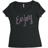 cute enjoy Women's Triblend Scoop T-shirt