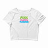 peace, love, massage Crop Top