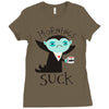 morning suck Ladies Fitted T-Shirt