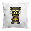 angry raccoon Throw Pillow
