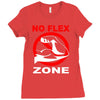 no flex zone arm gym workout Ladies Fitted T-Shirt