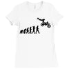 evolution of a biker dirt bike mx motocross t shirt men Ladies Fitted T-Shirt