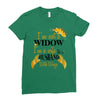 i'm not a widow i'm a wife to a husband with wings Ladies Fitted T-Shirt