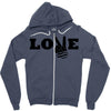love peace Zipper Hoodie