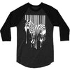 banksy street art zebra bar code 3/4 Sleeve Shirt