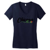 chicana with rose Women's V-Neck T-Shirt